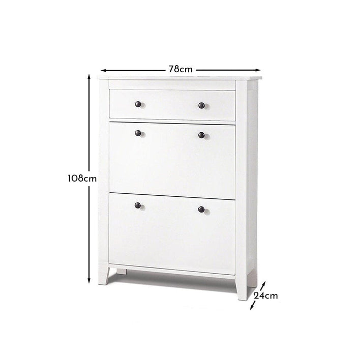 Shoe Cabinet Wooden Storage Cupboard -Laura James