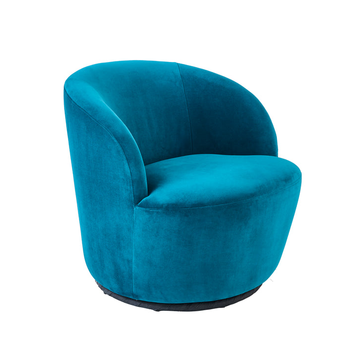 Sawyer 68cm Swivel Armchair - Deep Teal - Laura James