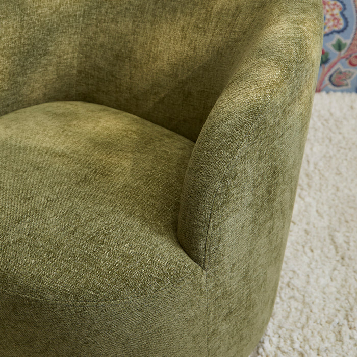 Sawyer 68cm Swivel Armchair - Moss Green - Laura James