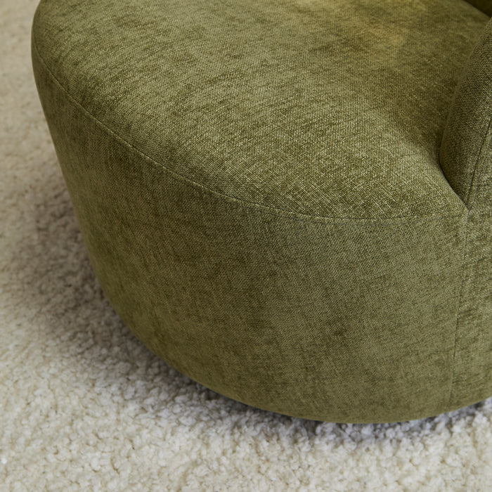 Sawyer 68cm Swivel Armchair - Moss Green - Laura James