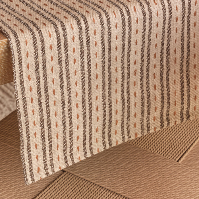 Seaton 250x35cm Table Runner - Natural and Mustard - Laura James