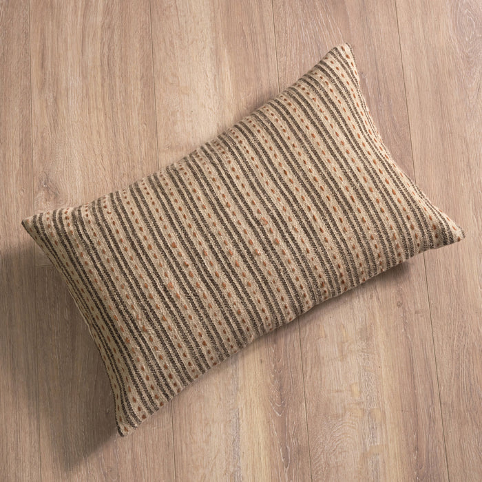 Seaton 35x55cm Cushion Cover - Natural and Mustard - Laura James