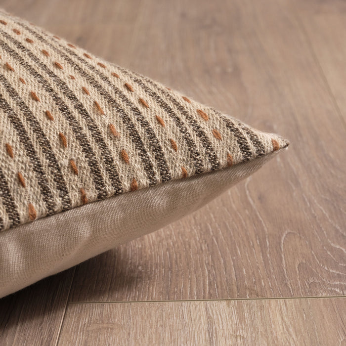 Seaton 35x55cm Cushion Cover - Natural and Mustard - Laura James