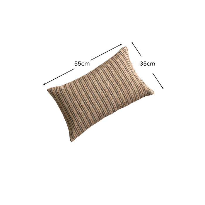 Seaton 35x55cm Cushion Cover - Natural and Mustard - Laura James