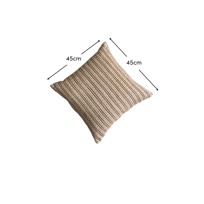 Seaton 45x45cm Cushion Cover - Natural and Mustard - Laura James