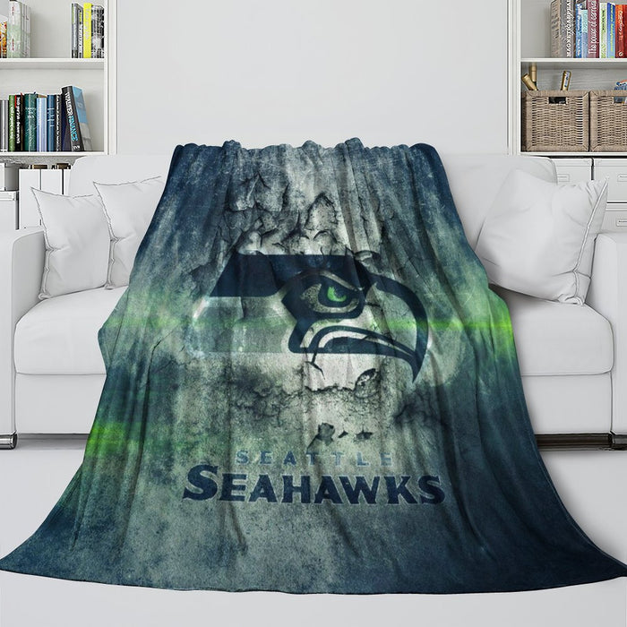 Seattle Seahawks Blanket Flannel Fleece Throw Room Decoration