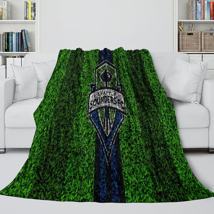 Seattle Sounders FC Blanket Flannel Fleece Throw Room Decoration