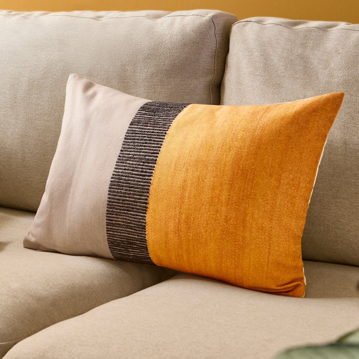 Selu 35x55cm Striped Cushion Cover - Yellow - Laura James