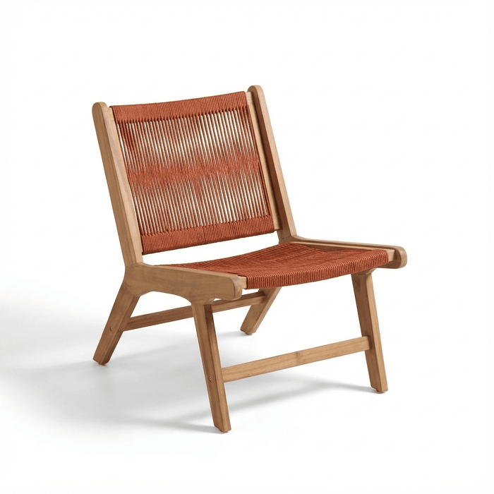 Seren Burnt Orange Rope Occasional Garden Chair - Laura James