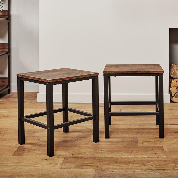 Sheffield dining table set – 6 seater – 2 benches – 2 stools - Laura James