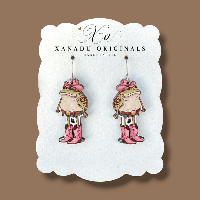 Shenanigan Frog Dangle Earrings