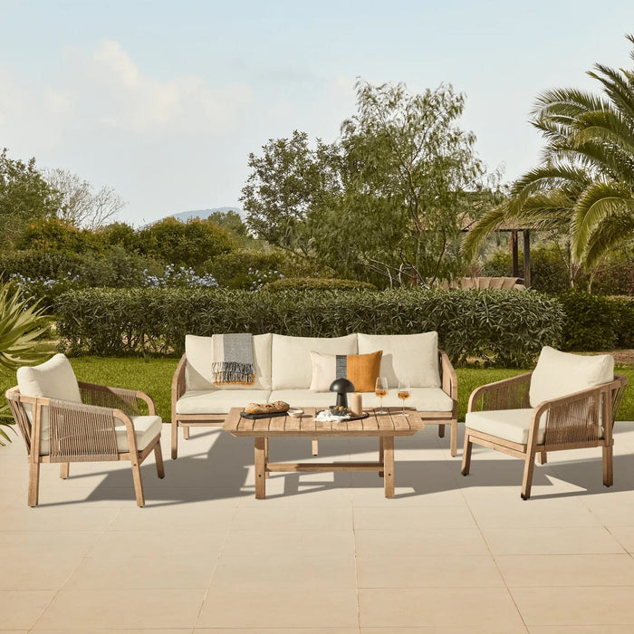 Shiro Conversation Set Garden Cushion Covers - Linen - Laura James