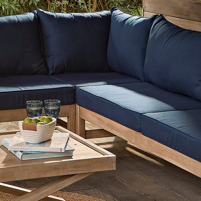Shiro Garden Corner Sofa Cushion Covers - Navy - Laura James