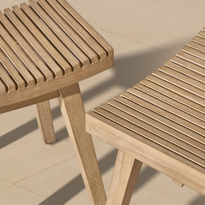 Shiro Wooden Garden Stool - 40cm