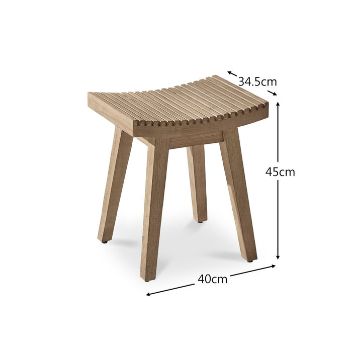 Shiro Wooden Garden Stool - 40cm