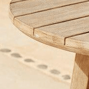 Shiro Wooden Round Garden Side Table - Laura James