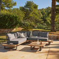 Shiva Corner Sofa Cushion Covers - Graphite Grey - Laura James