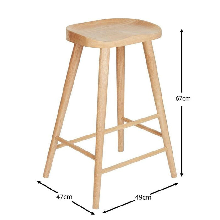 Silvester bar stool - classic oak - Laura James