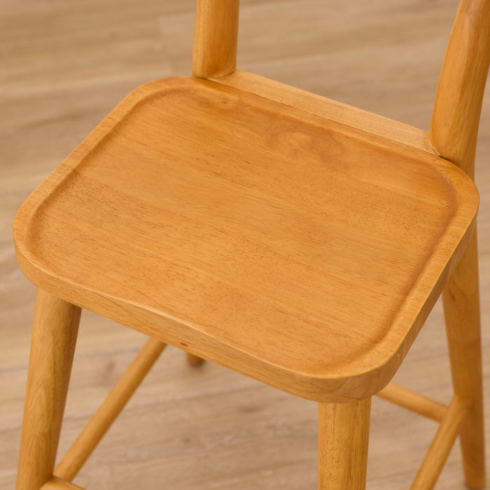 Silvester Classic Oak Bar Stool with Backrest - Laura James