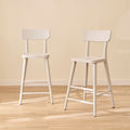 Silvester Pewter Grey Bar Stool with Backrest - Laura James