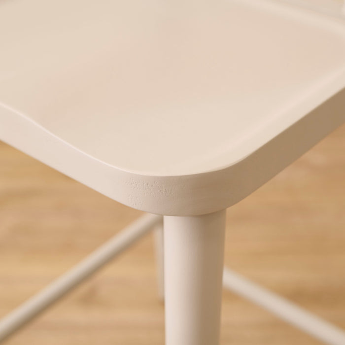 Silvester Pewter Grey Bar Stool with Backrest - Laura James