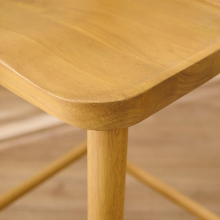 Silvester Pale Oak Bar Stool with Backrest - Laura James