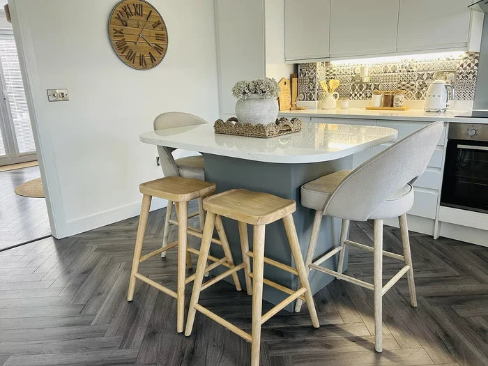 Silvester Whitewash Bar Stool