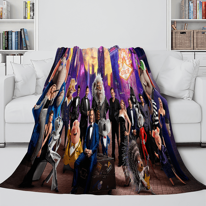 Sing 2 Blanket Flannel Fleece Throw Cosplay Blanket Room Decoration