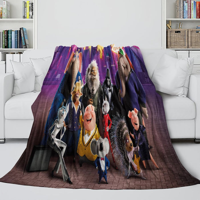 Sing 2 Blanket Printing Pattern Flannel Throw Room Decoration