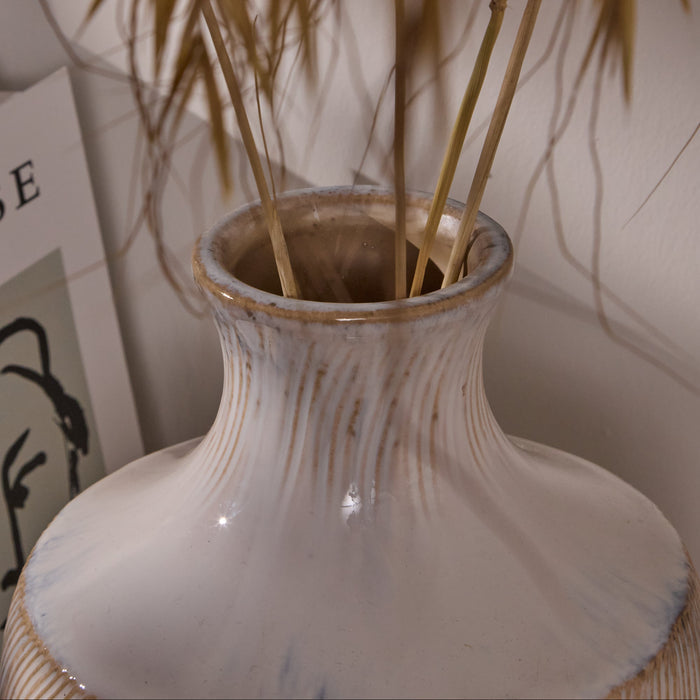 Sintra Ceramic 27.5cm Vase - Cornflower Reactive Glaze - Laura James