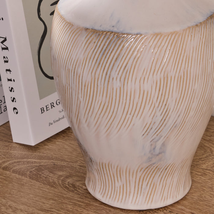 Sintra Ceramic 27.5cm Vase - Cornflower Reactive Glaze - Laura James