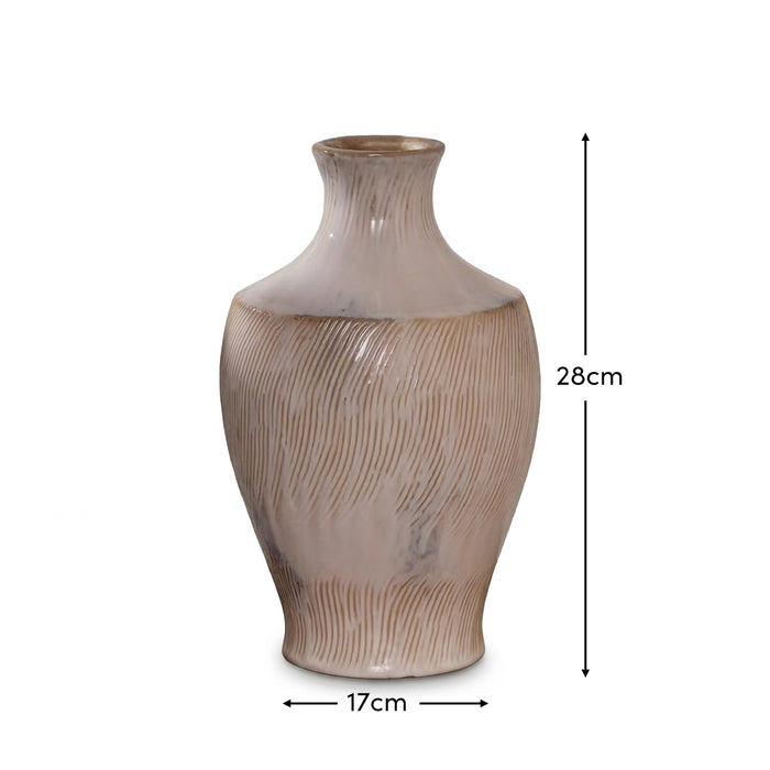 Sintra Ceramic 27.5cm Vase - Cornflower Reactive Glaze - Laura James