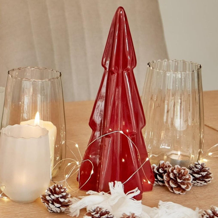 Sira Ceramic Tree - Set Of 3 - Red