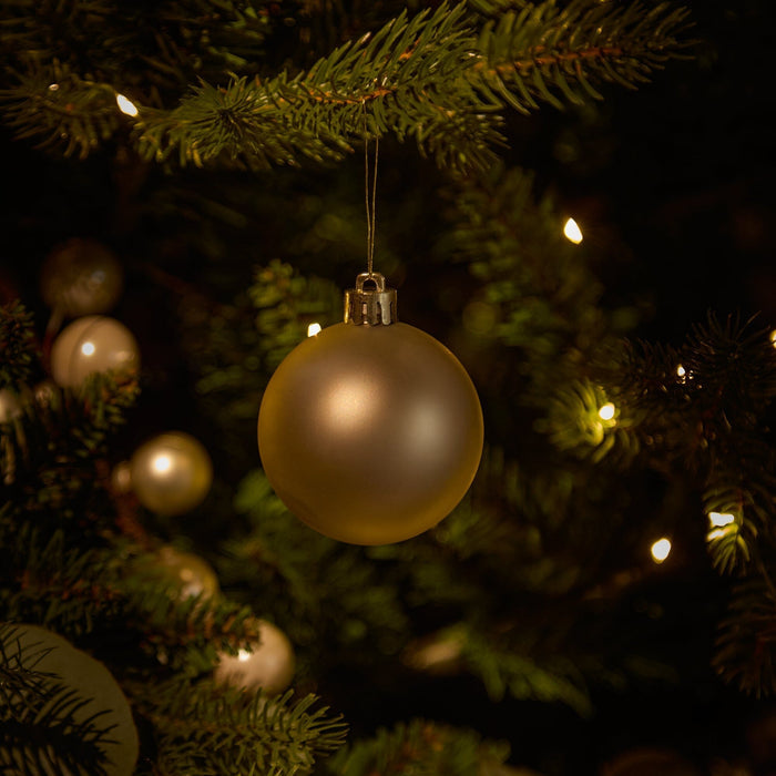 Valen Shatterproof Mixed Baubles - Set of 27 - Pearl Gold - Laura James