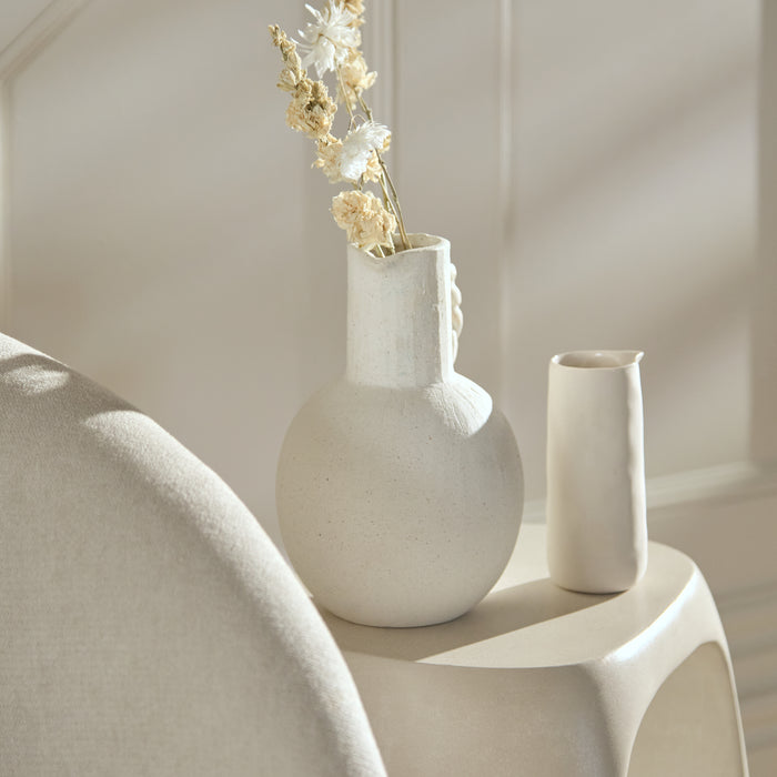 Sohan 32cm Side Table - Sand Concrete - Laura James