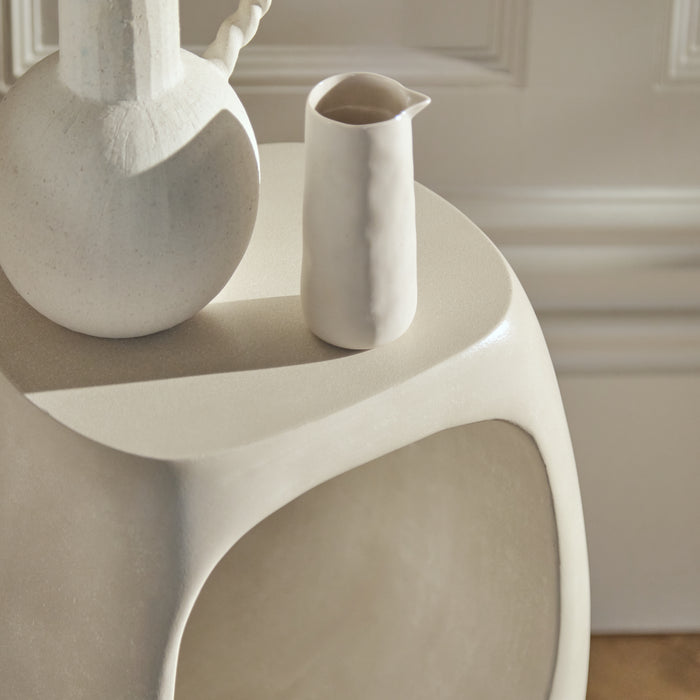 Sohan 32cm Side Table - Sand Concrete - Laura James