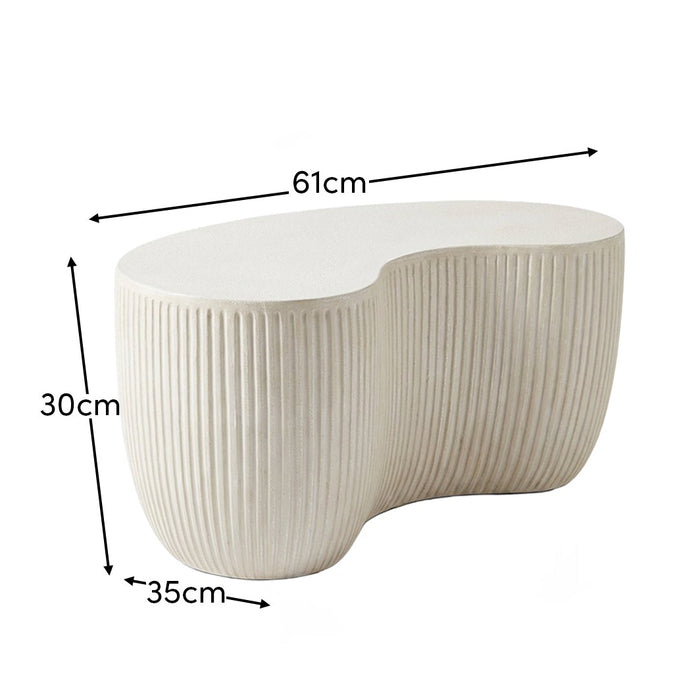 Sohan 61cm Kidney Coffee Table - Sand - Laura James