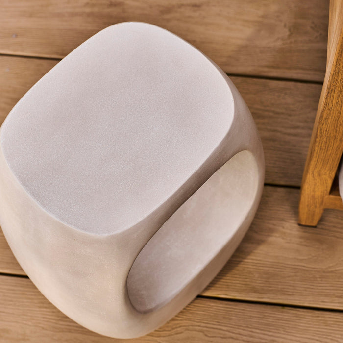 Sohan Concrete Garden Side Table - Sand