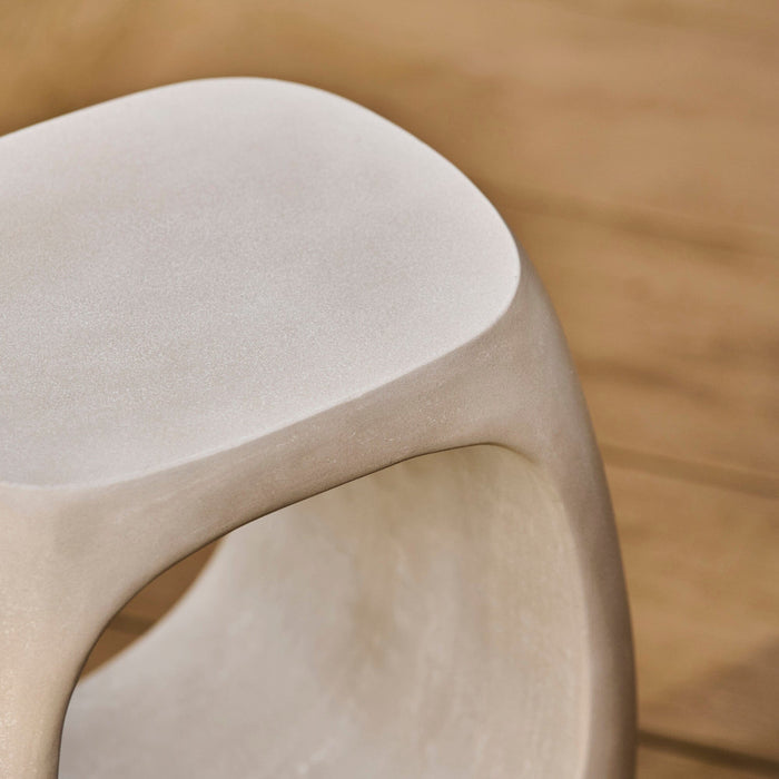 Sohan Concrete Garden Side Table - Sand
