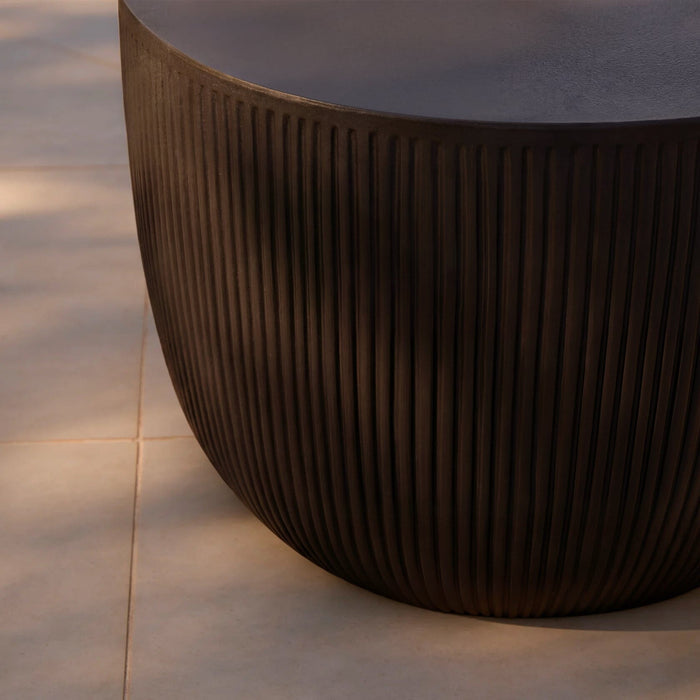 Sohan Kidney Garden Coffee Table - Lava Black - 84cm - Laura James