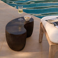 Sohan Kidney Garden Concrete Coffee Table - Lava Black - 61cm