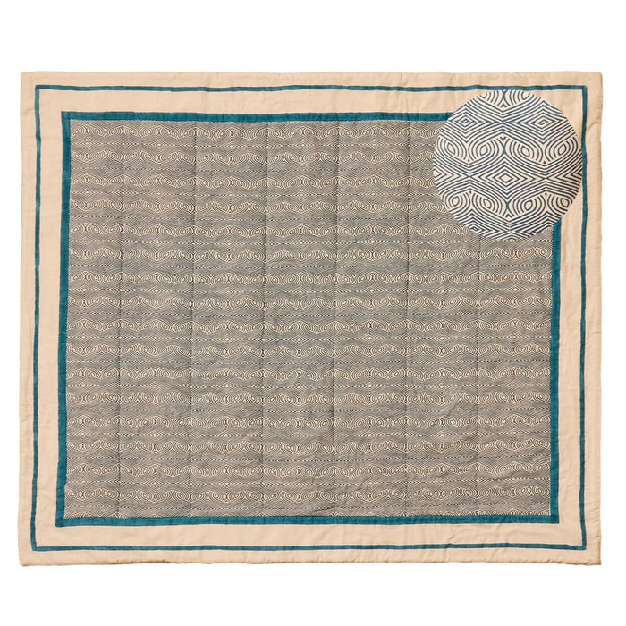 Somersby 125x145cm Fern Green Bed Spread - Laura James