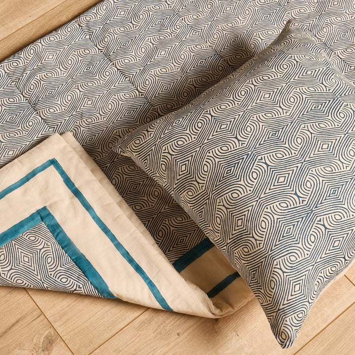Somersby 125x145cm Fern Green Bed Spread - Laura James