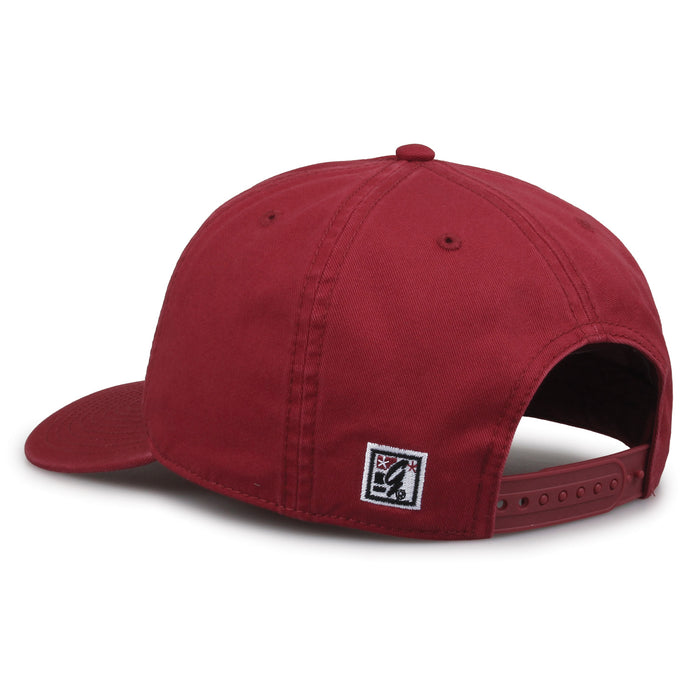 South Carolina Gamecocks Original Heritage Script Snapback in cardinal, rear view showing adjustable snapback closure