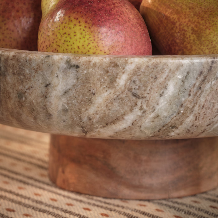 Spello 30cm Bowl - Beige Marble - Laura James