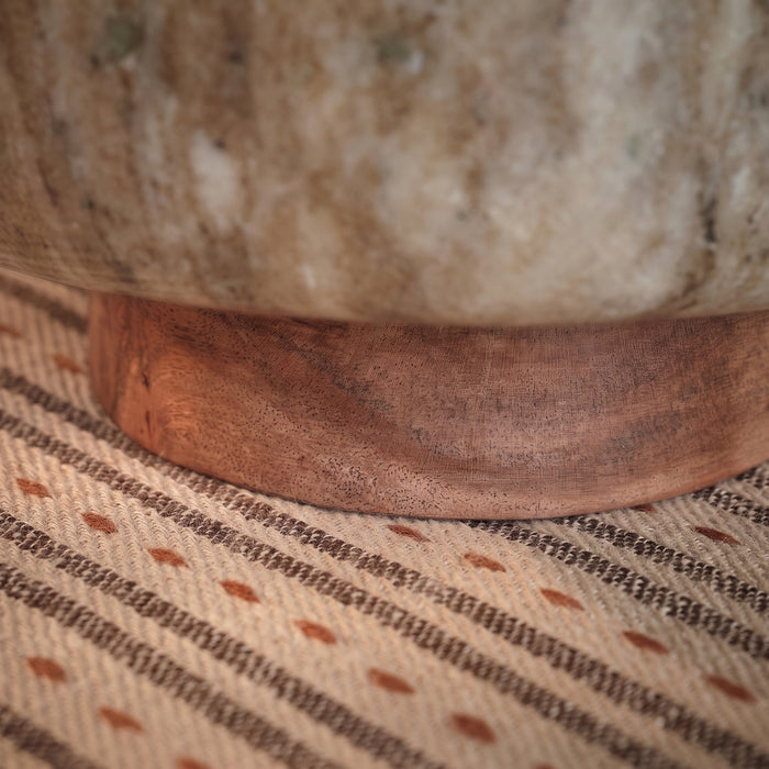 Spello 30cm Bowl - Beige Marble - Laura James