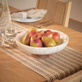 Spello 30cm Bowl - White Marble - Laura James