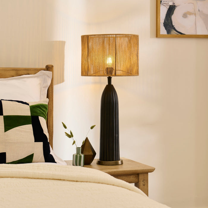 Stedham 52cm Metal Table Lamp Base - Black & Gold - Laura James
