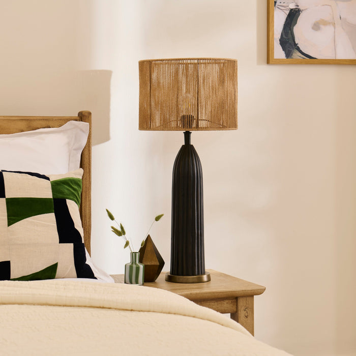 Stedham 52cm Metal Table Lamp Base - Black & Gold - Laura James
