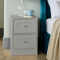 Stevie Shaker Style Bedside Table Grey - Laura James